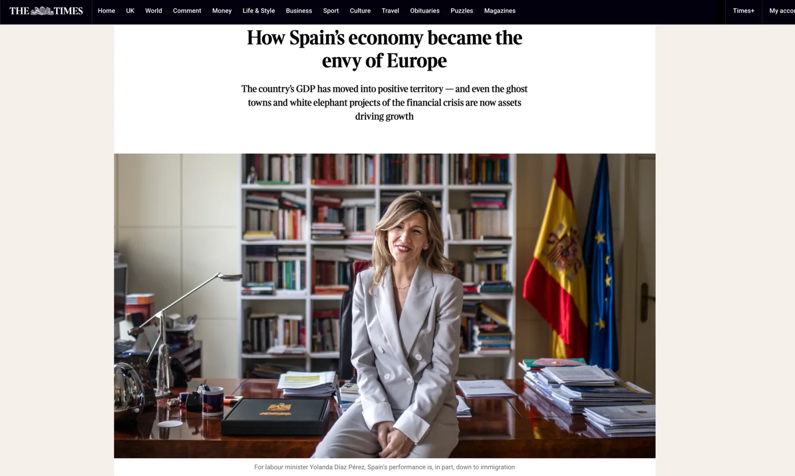 Tearsheet: The Sunday Times