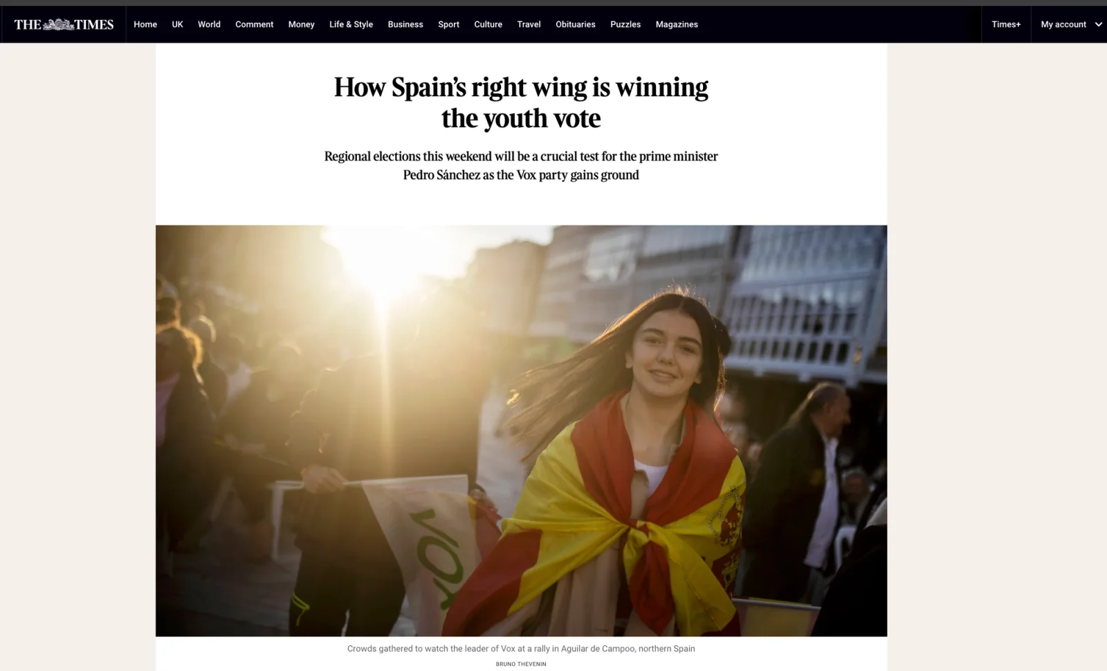 Tearsheet: The Sunday Times