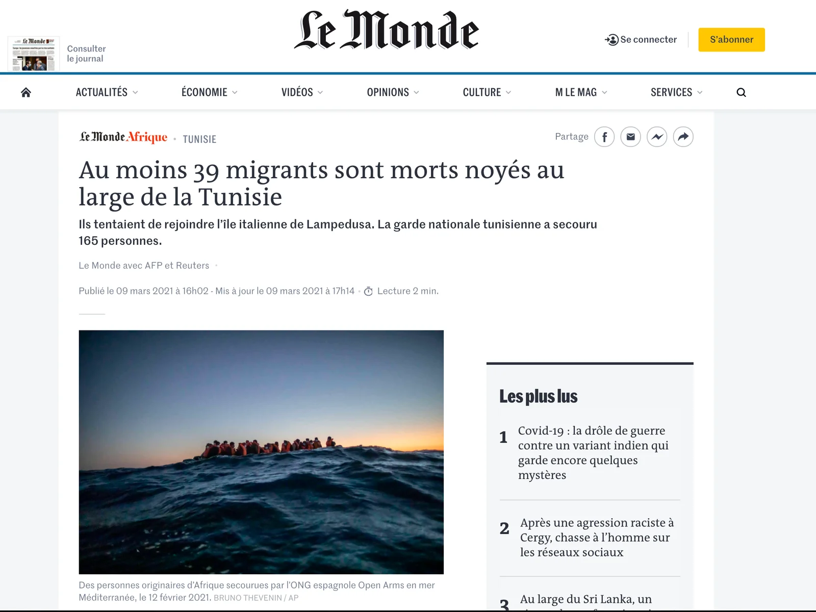 Tearsheet: Le Monde