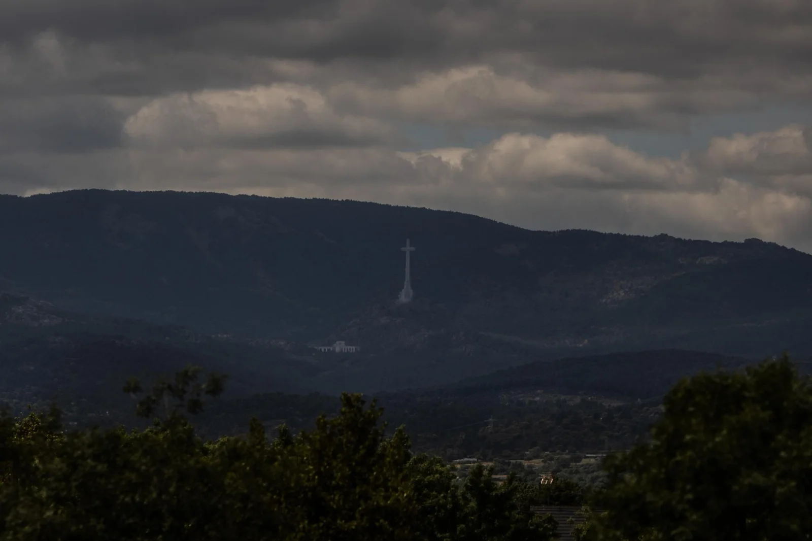 The monumental 150-meter-high cross of the Valley of the